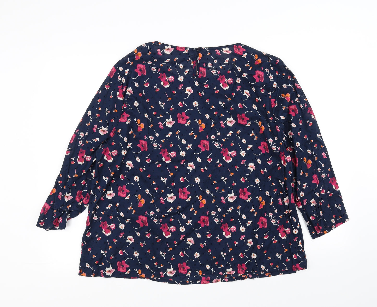 Dorothy Perkins Womens Blue Floral  Basic T-Shirt Size 20