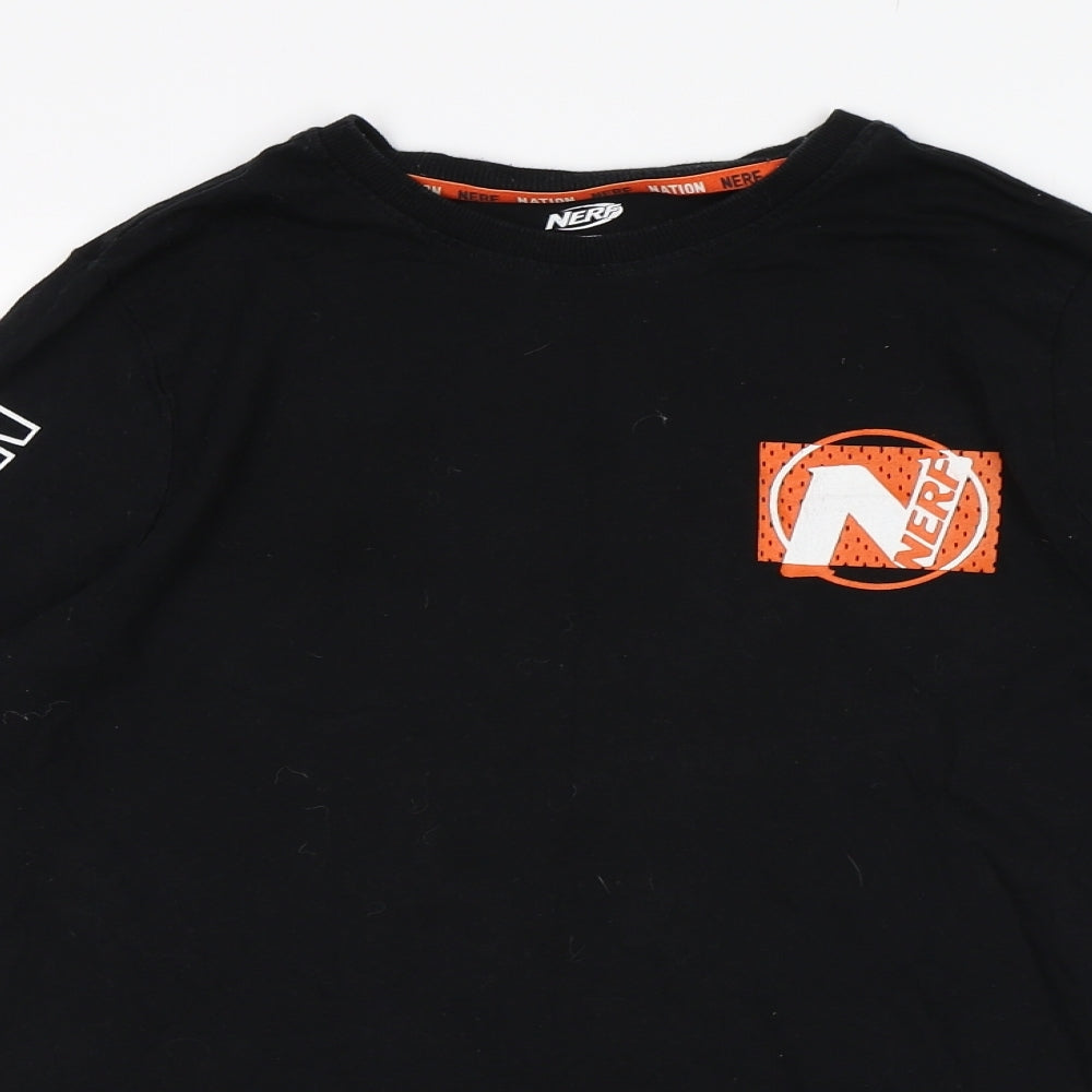 F&F Boys Black   Basic T-Shirt Size 13-14 Years  - Nerf
