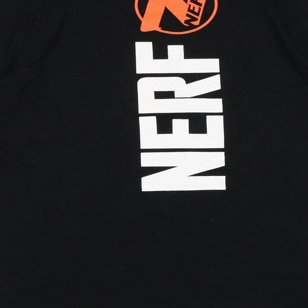 F&F Boys Black   Basic T-Shirt Size 13-14 Years  - Nerf