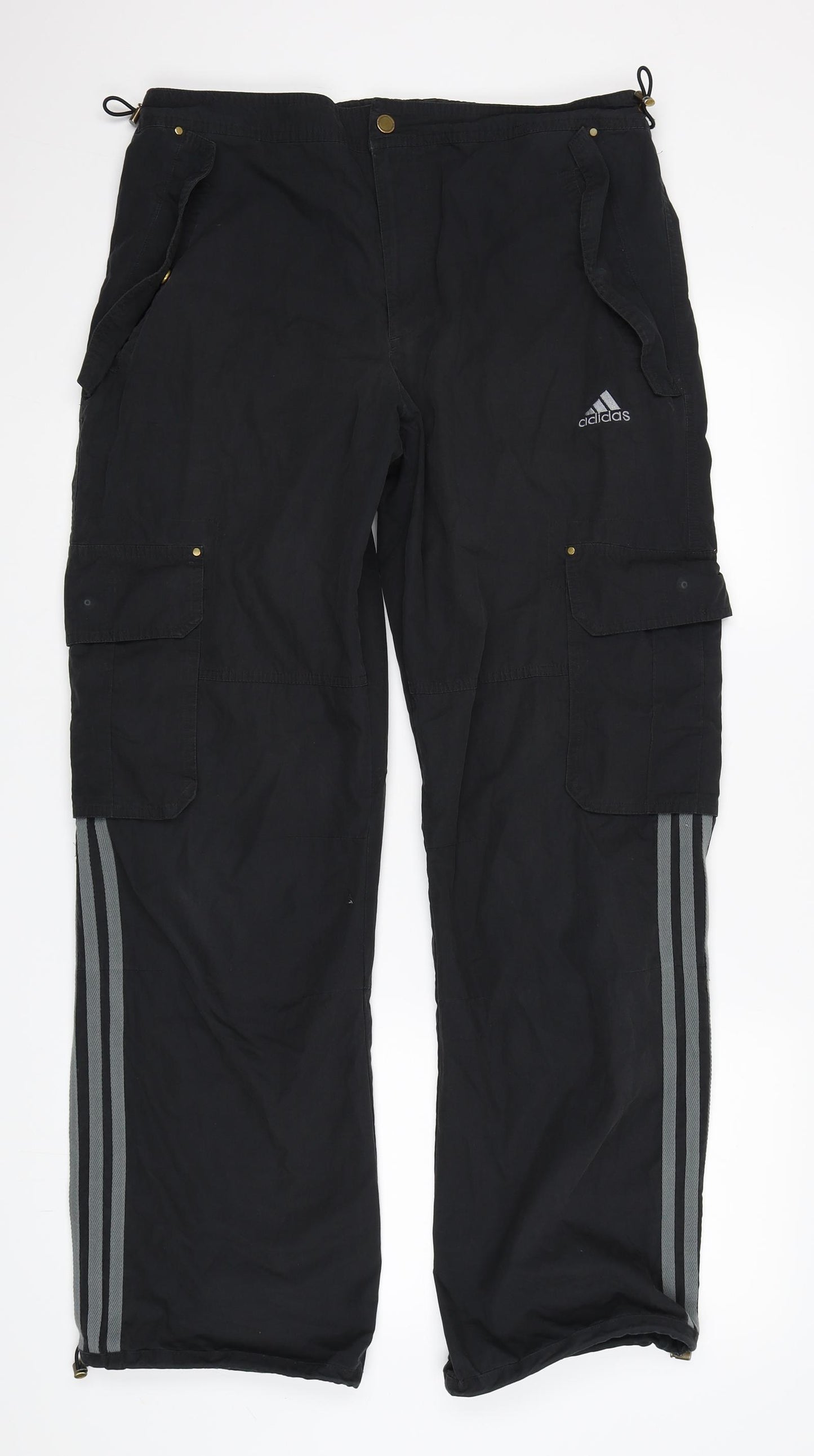 adidas Mens Black   Cargo Trousers Size M L30 in