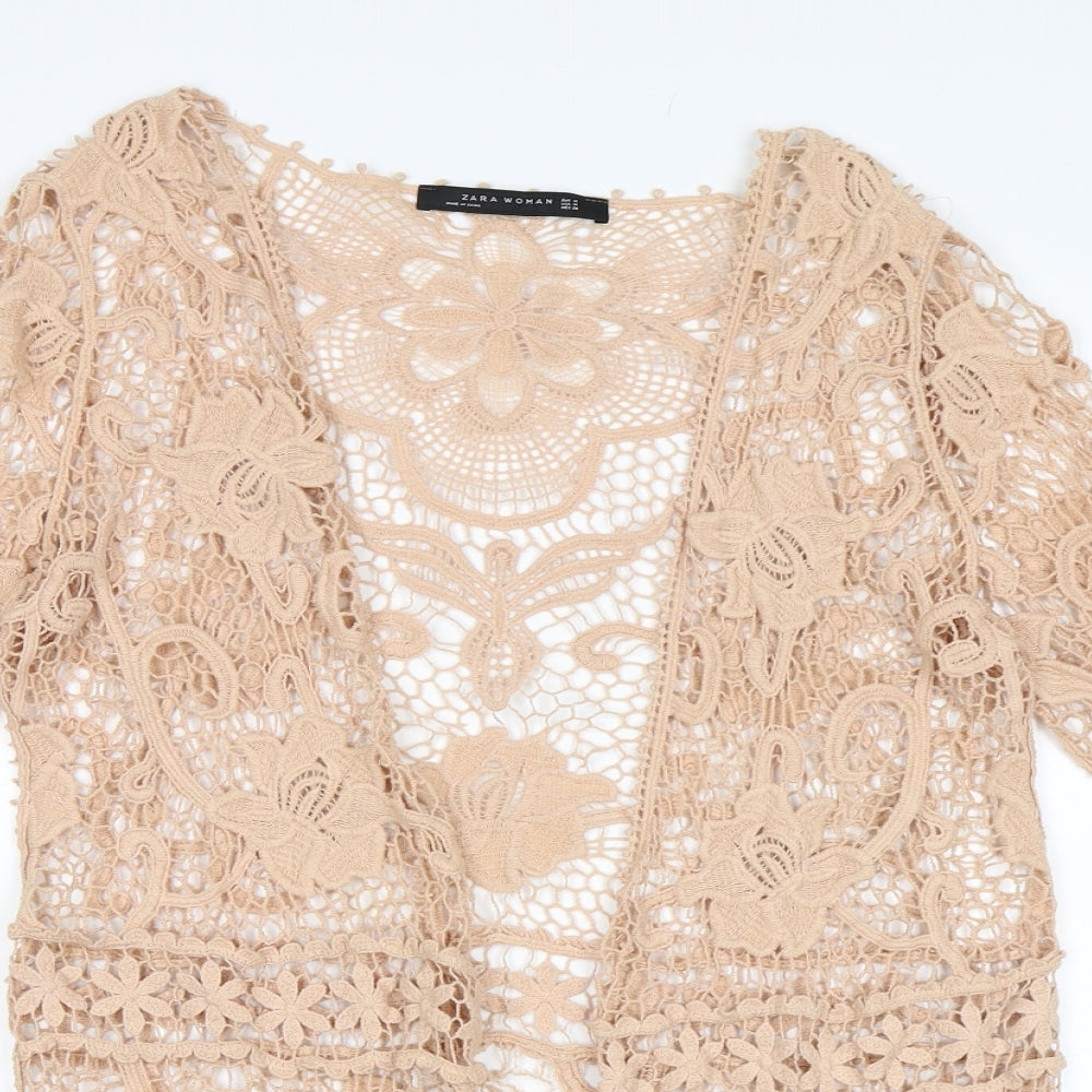 Zara Womens Pink   Cardigan Jumper Size M