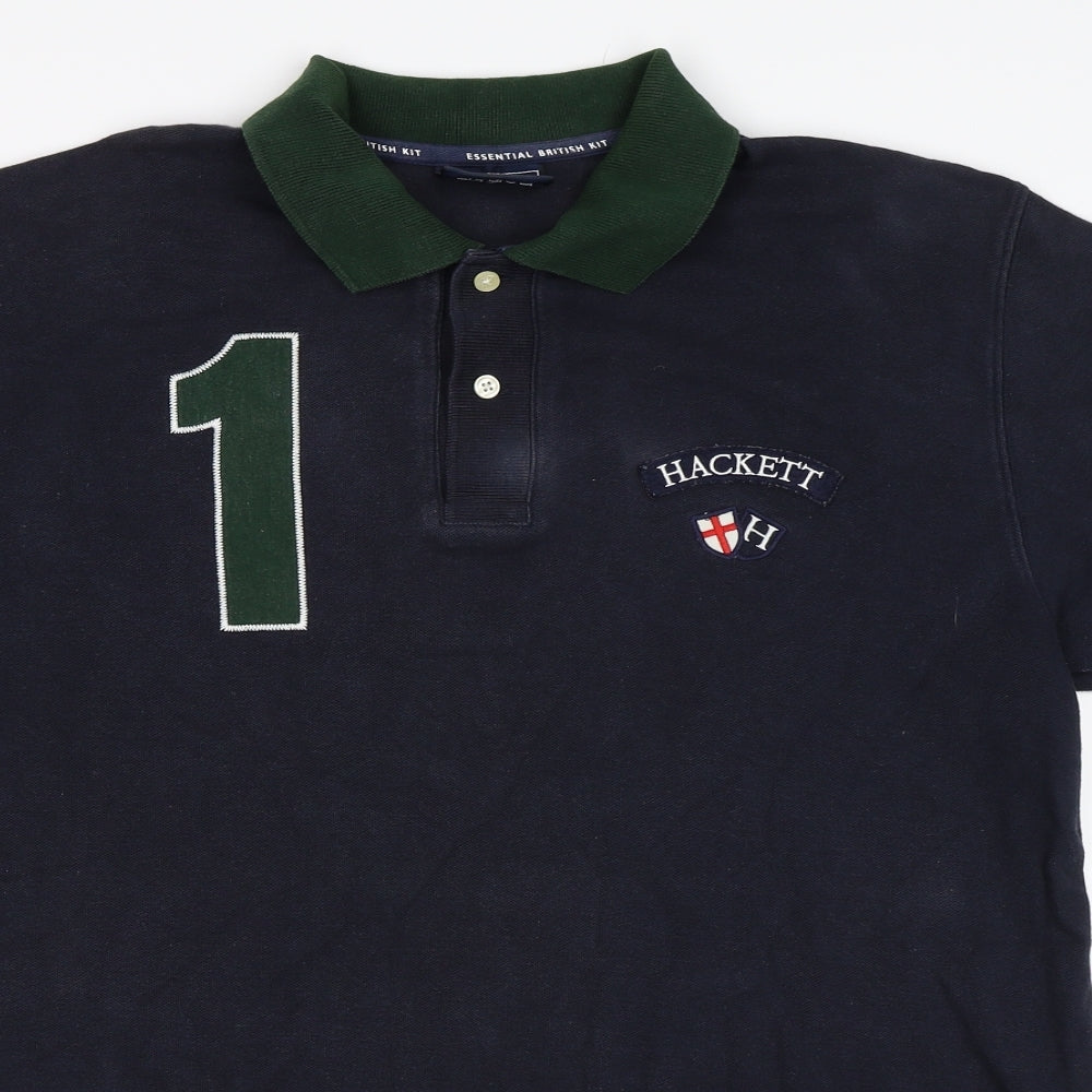Hackett Mens Blue    Polo Size L
