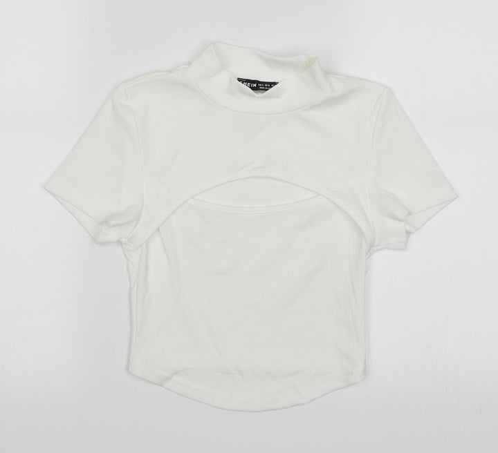SheIn Womens White   Basic T-Shirt Size S