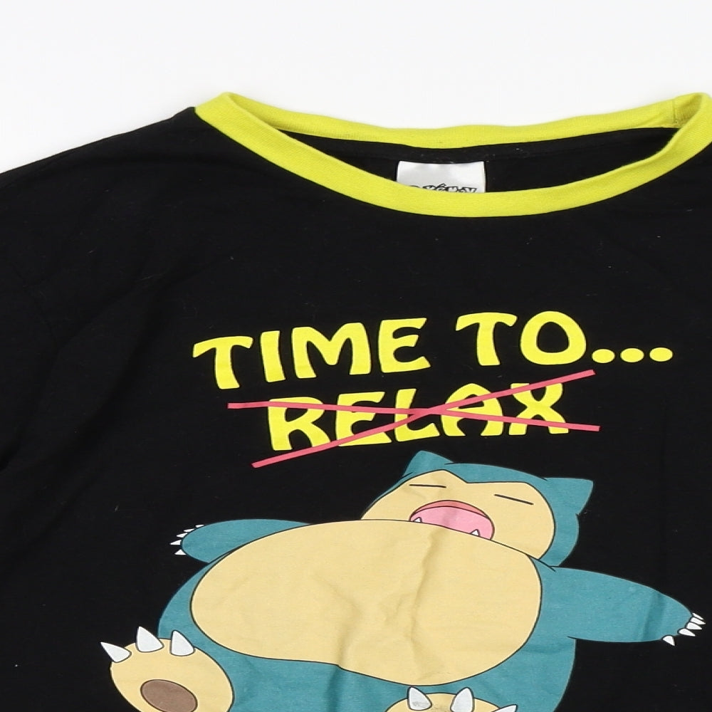 Pokemon Boys Black   Basic T-Shirt Size 13-14 Years