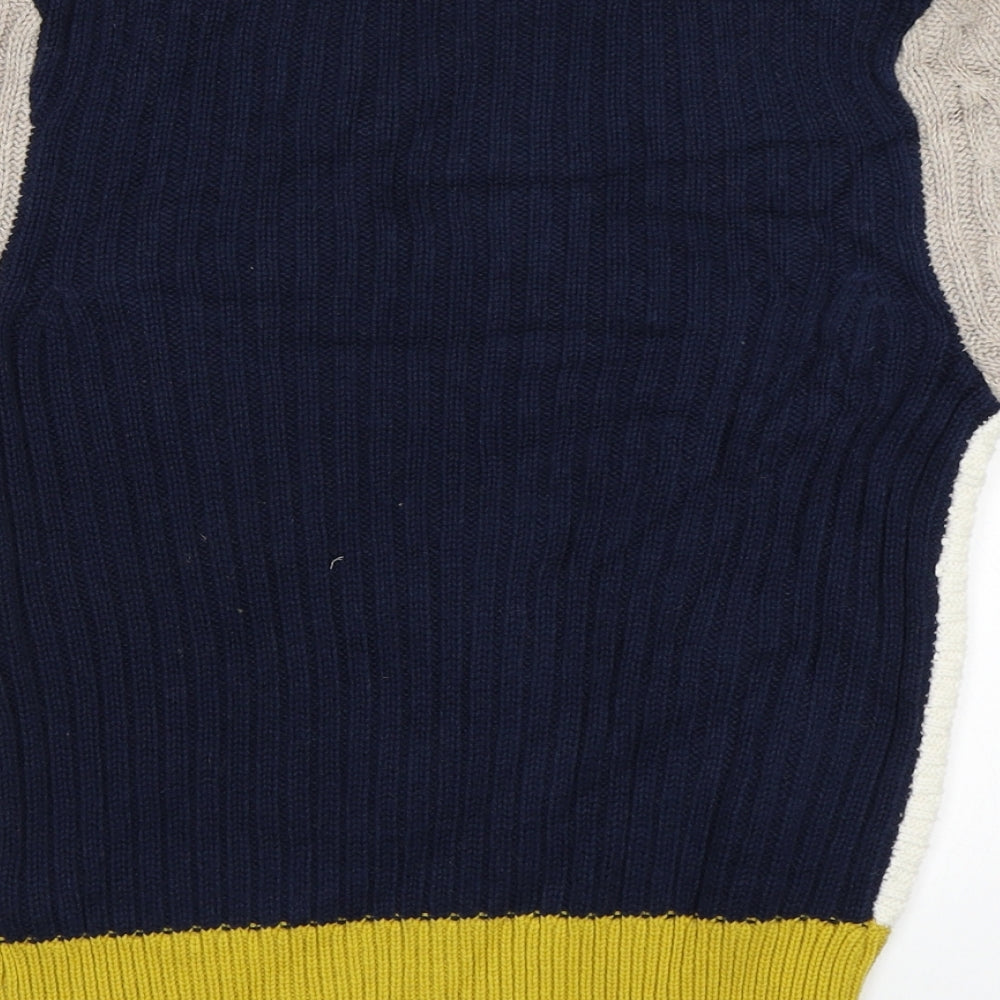 Marks and Spencer Womens Blue Striped  Pullover Jumper Size 8