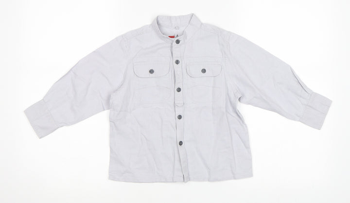 NEXT Boys Grey   Basic Button-Up Size 3 Years