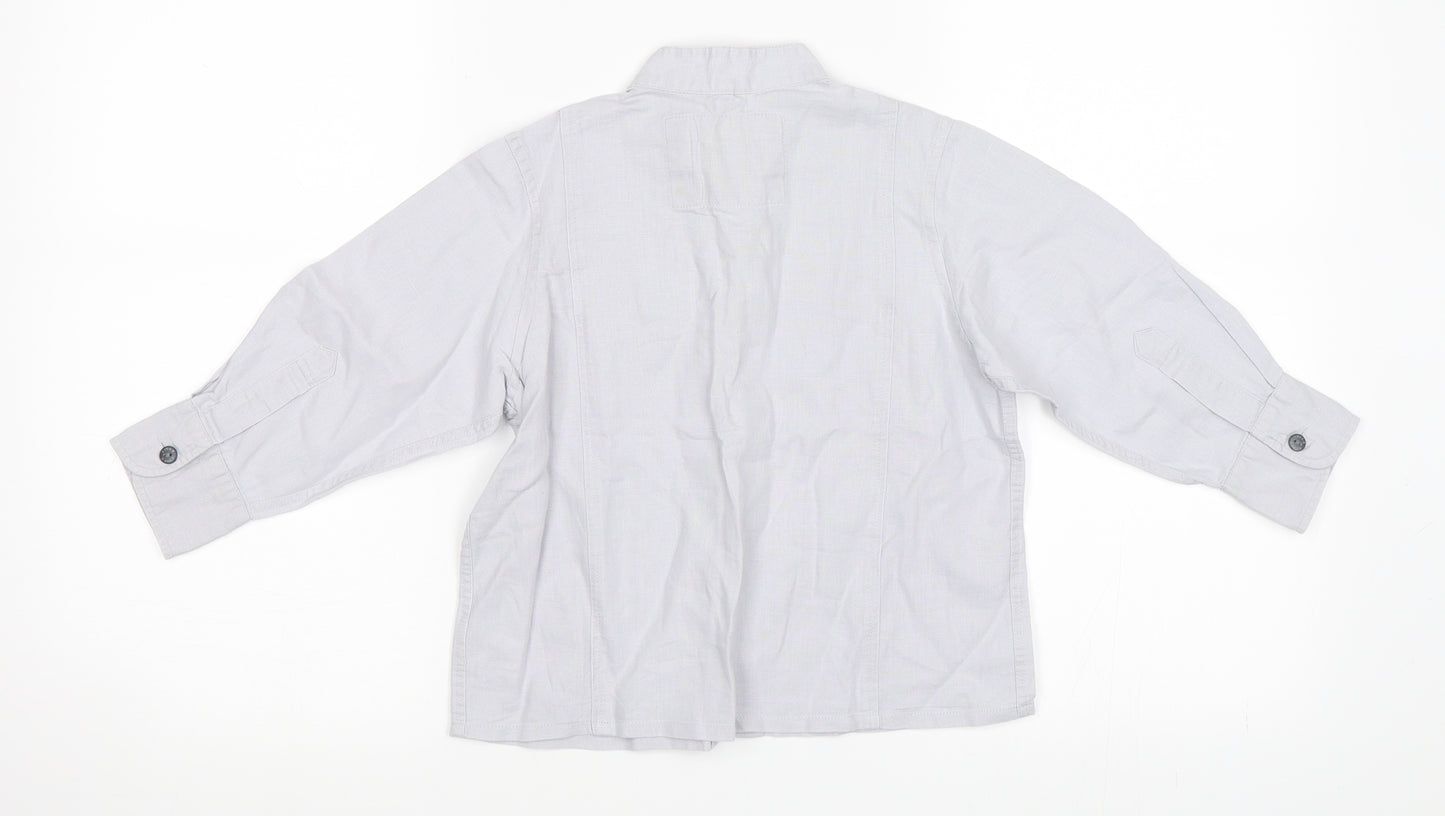 NEXT Boys Grey   Basic Button-Up Size 3 Years