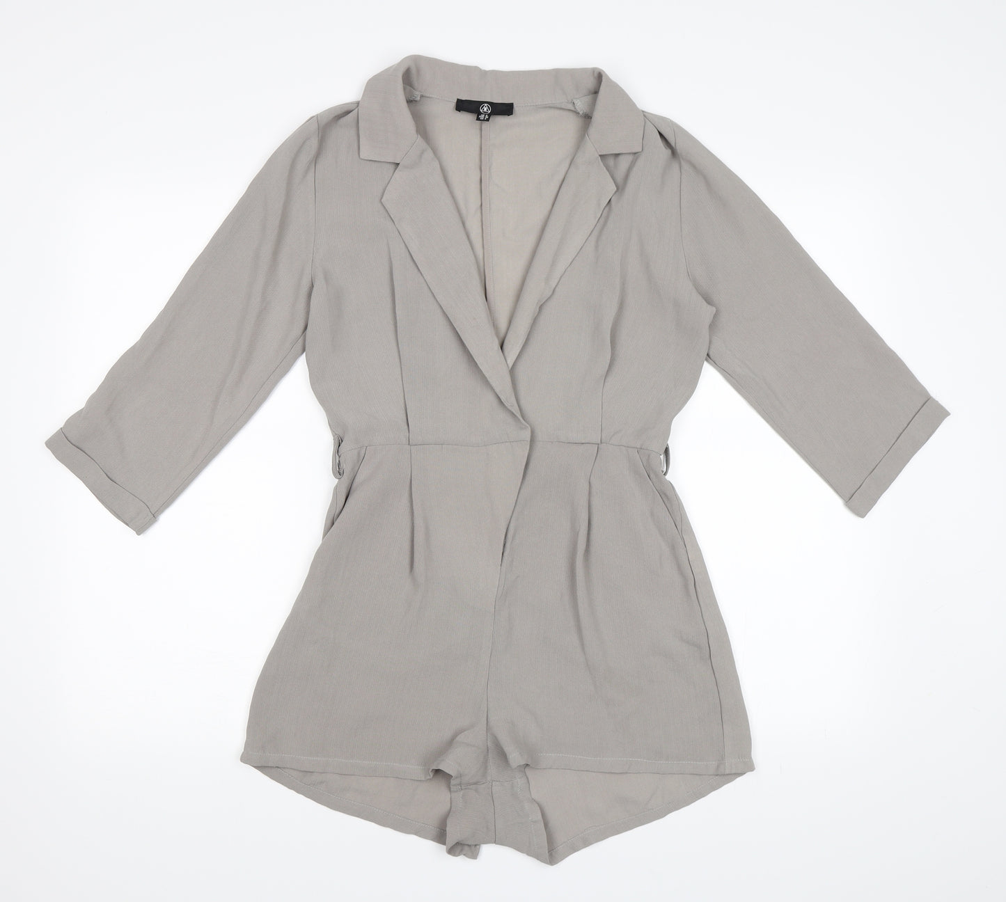 Missguided Womens Grey   Playsuit One-Piece Size 8