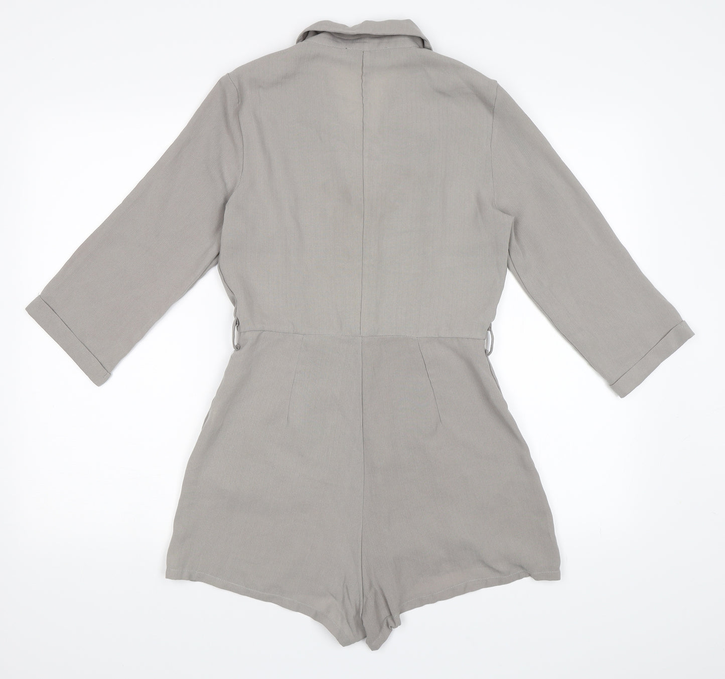 Missguided Womens Grey   Playsuit One-Piece Size 8