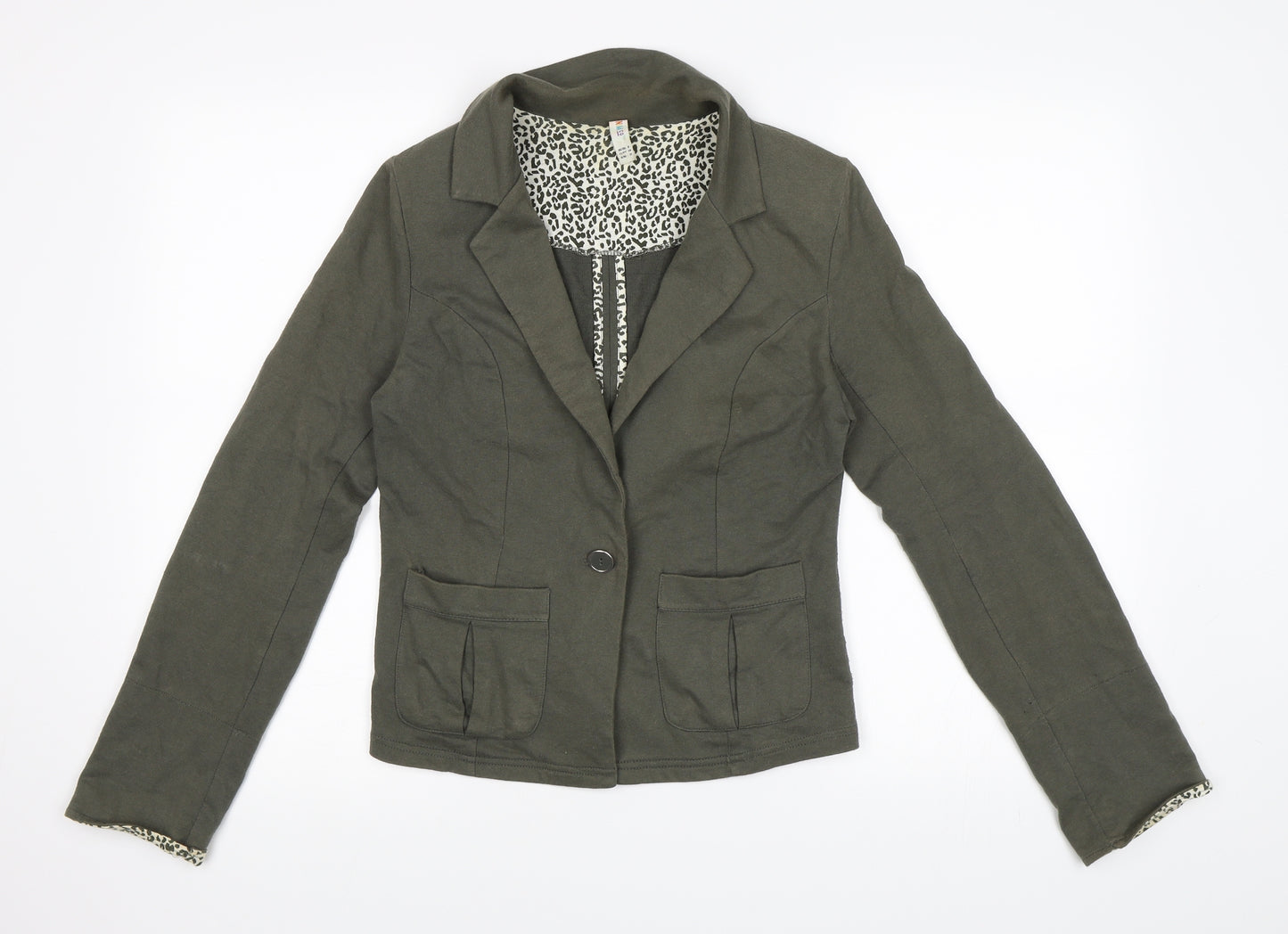 Denim & Co. Womens Green   Jacket Blazer Size 6