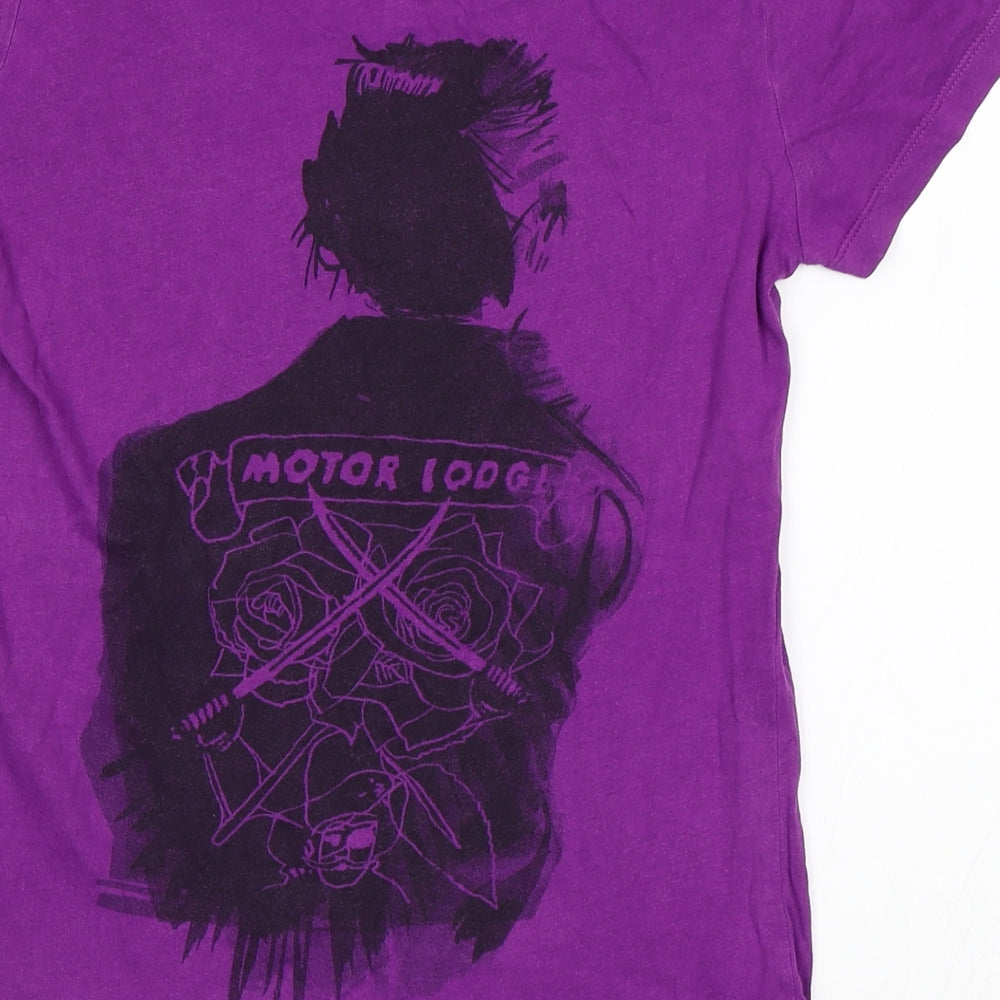 H&M  Womens Purple   Basic T-Shirt Size 8