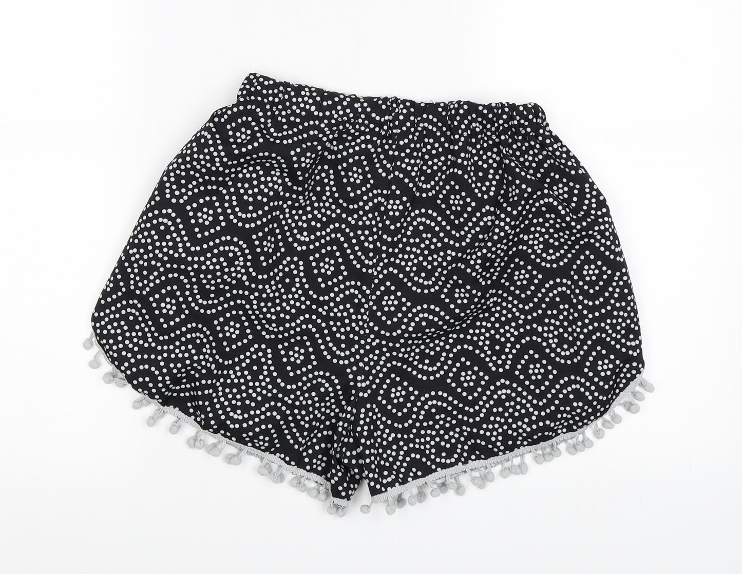 Preworn Womens Black Polka Dot  Sweat Shorts Size M