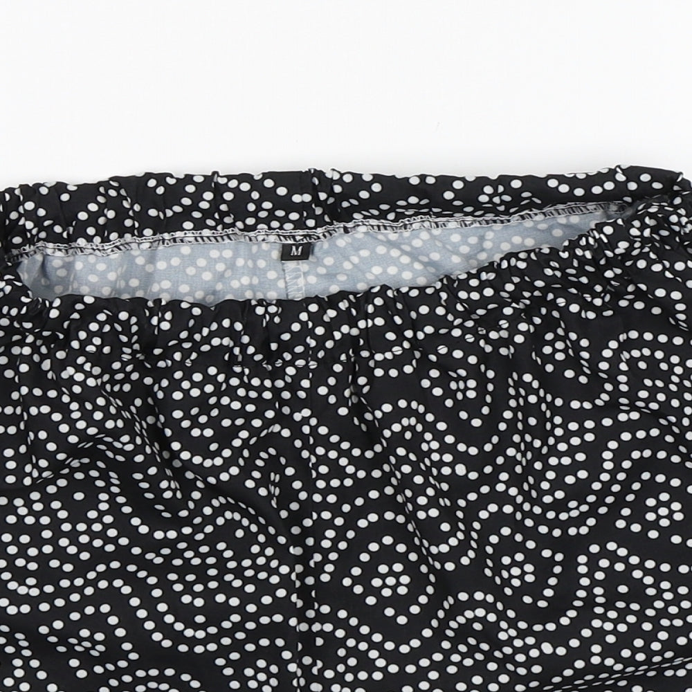 Preworn Womens Black Polka Dot  Sweat Shorts Size M
