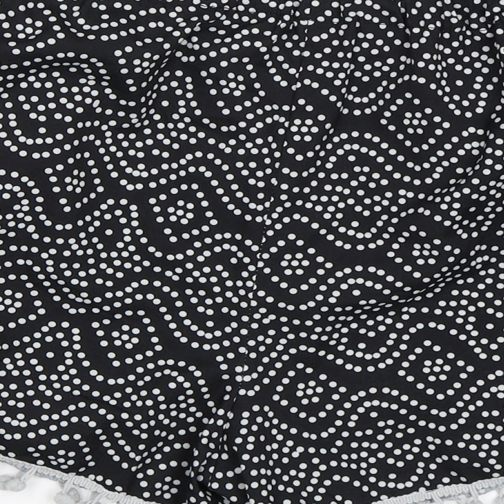 Preworn Womens Black Polka Dot  Sweat Shorts Size M