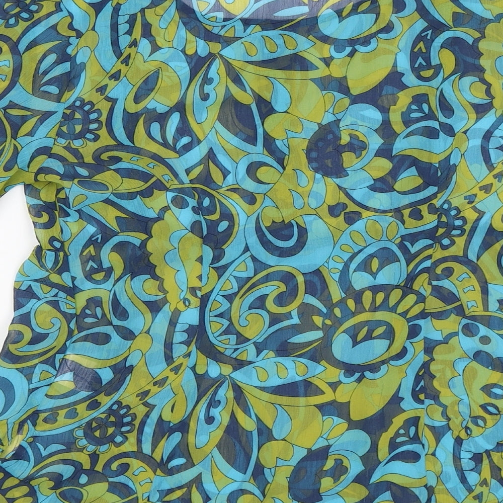 ASOS Womens Blue Geometric  Basic Blouse Size 8