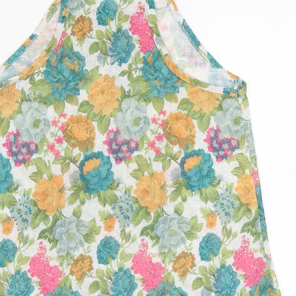 Primark Womens Multicoloured Floral  Basic Tank Size 6
