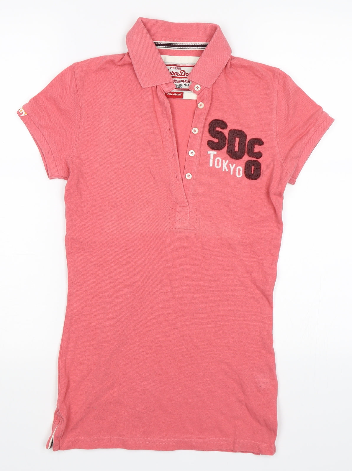 Super Dry Womens Pink   Basic Polo Size S