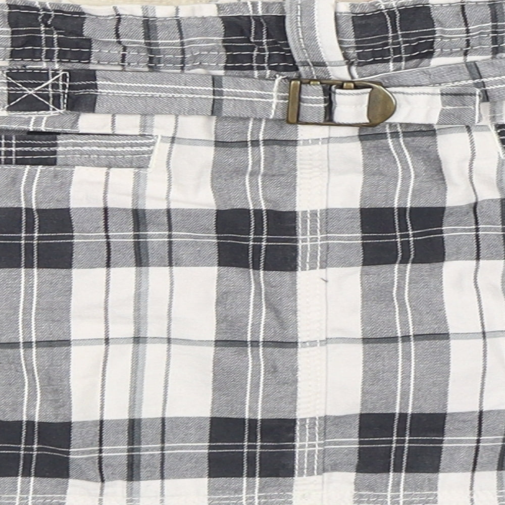 Super Dry Womens Black Check  Mini Skirt Size S
