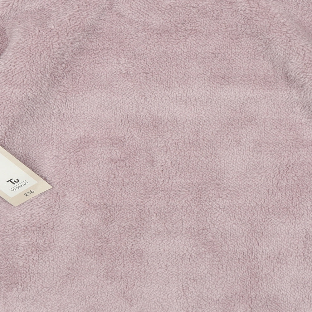 TU Womens Pink   Full Zip Sweatshirt Size 8  - Fluffy Fleece with Poppers