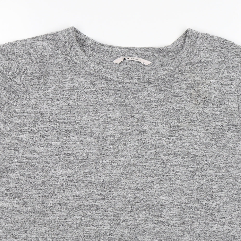 TU Womens Grey   Basic T-Shirt Size 8