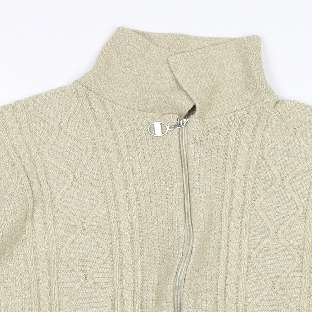 Glimpse Design Womens Beige   Cardigan Jumper Size S