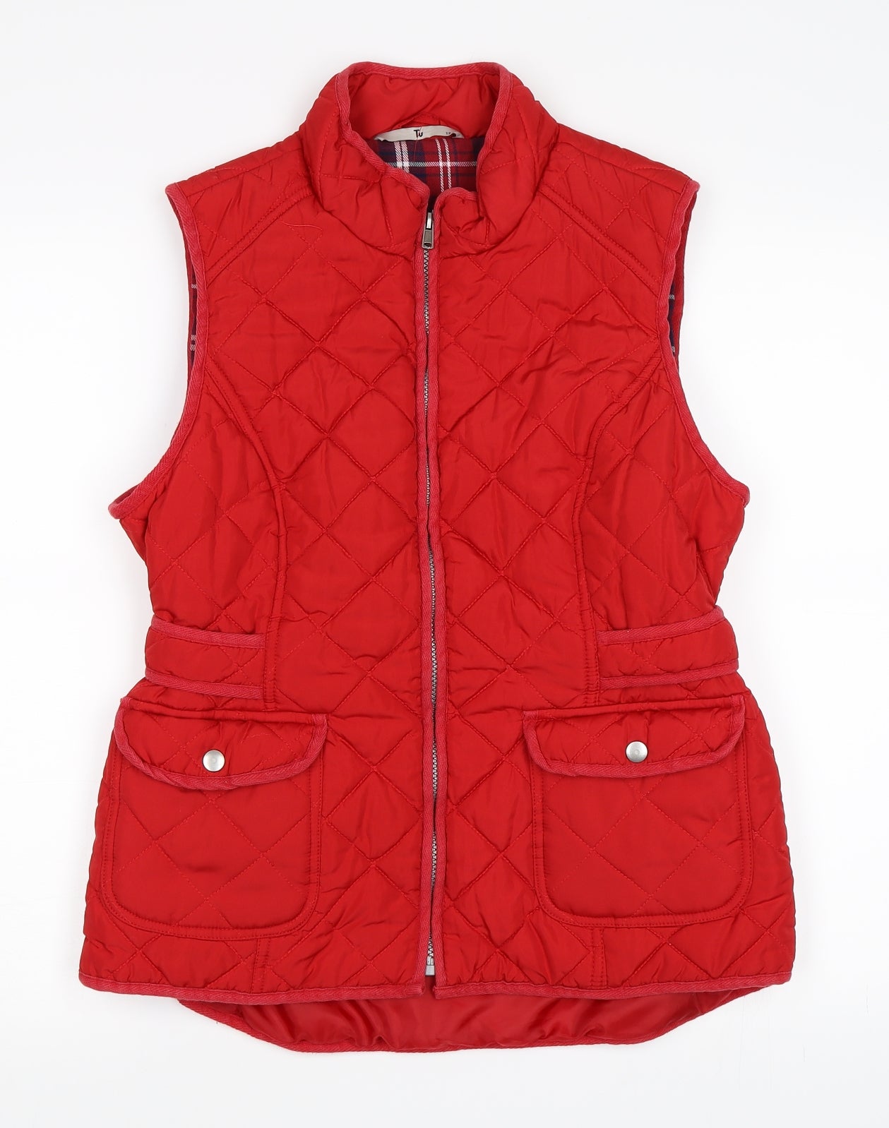 TU Womens Red   Gilet Waistcoat Size 12