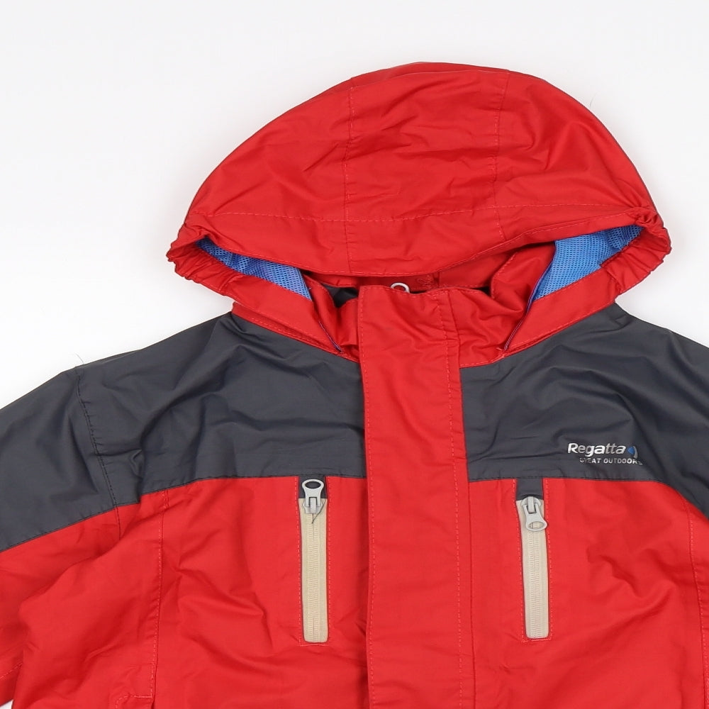 Regatta Boys Red   Rain Coat Jacket Size 9-10 Years