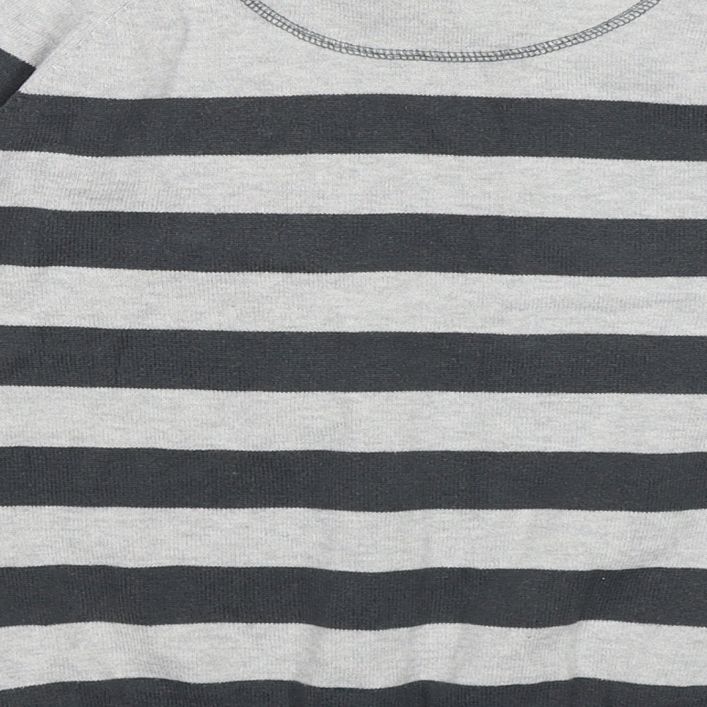 Cherokee Boys Grey Striped  Pullover Jumper Size 8-9 Years