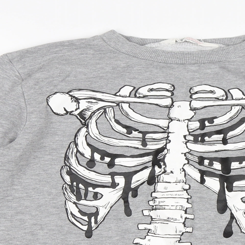 H&M Boys Grey   Pullover Sweatshirt Size 11-12 Years