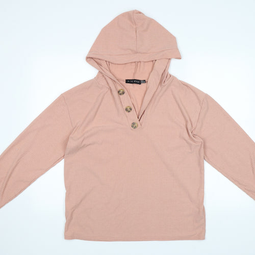 In the Style Womens Pink   Pullover Hoodie Size 10
