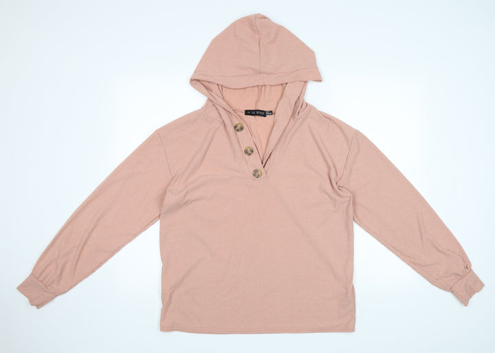 In the Style Womens Pink   Pullover Hoodie Size 10
