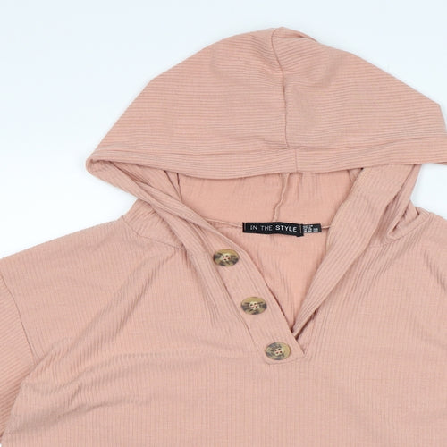 In the Style Womens Pink   Pullover Hoodie Size 10