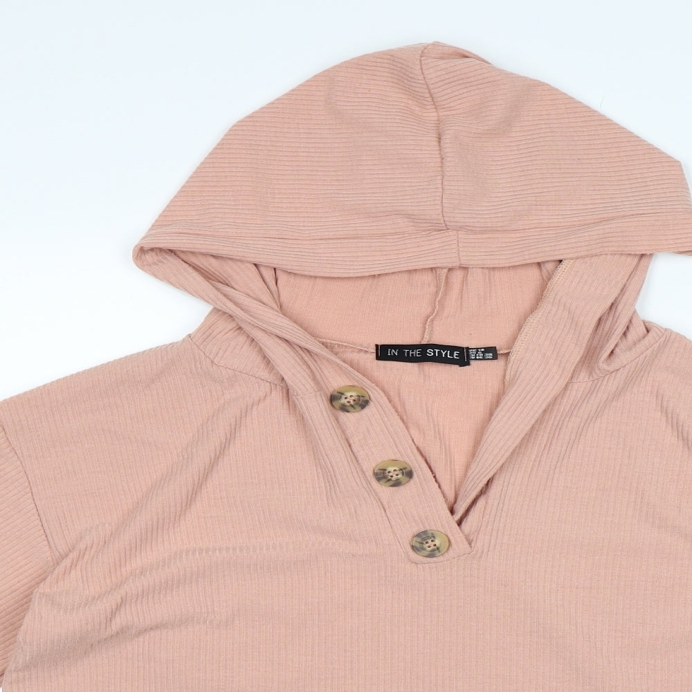 In the Style Womens Pink   Pullover Hoodie Size 10