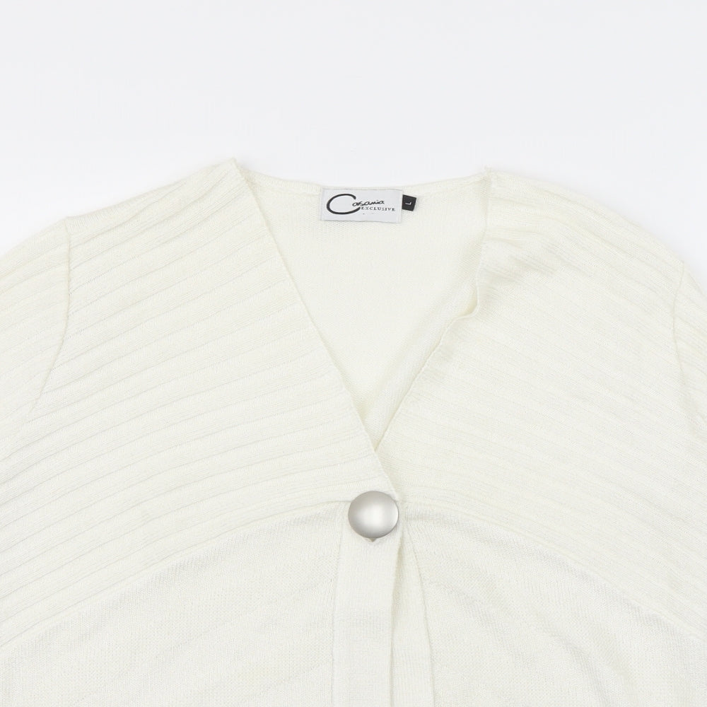 Casamia Womens Ivory   Cardigan Jumper Size L