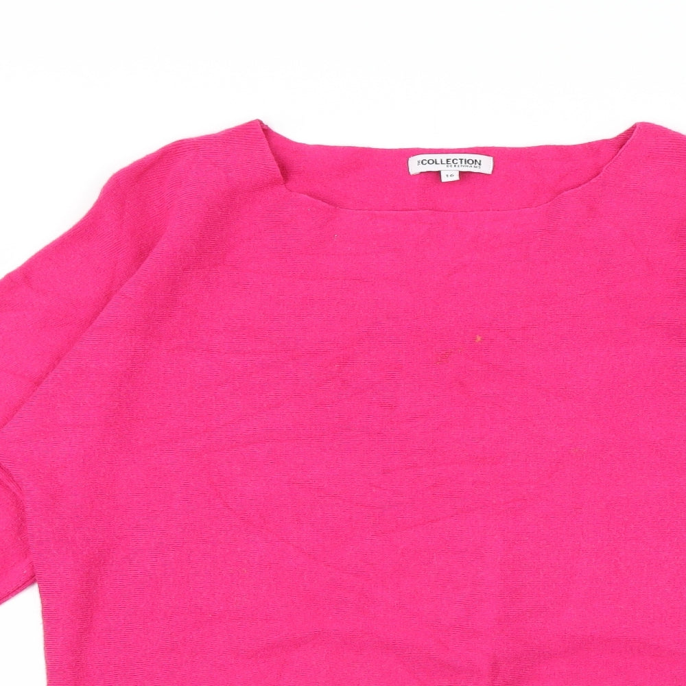 Debenhams Womens Pink   Henley Jumper Size 16
