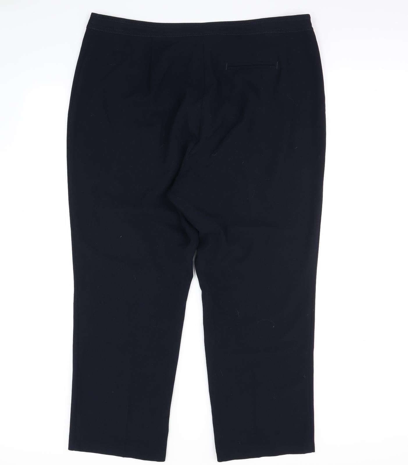 M&S Mens Blue   Dress Pants Trousers Size 18 L28 in