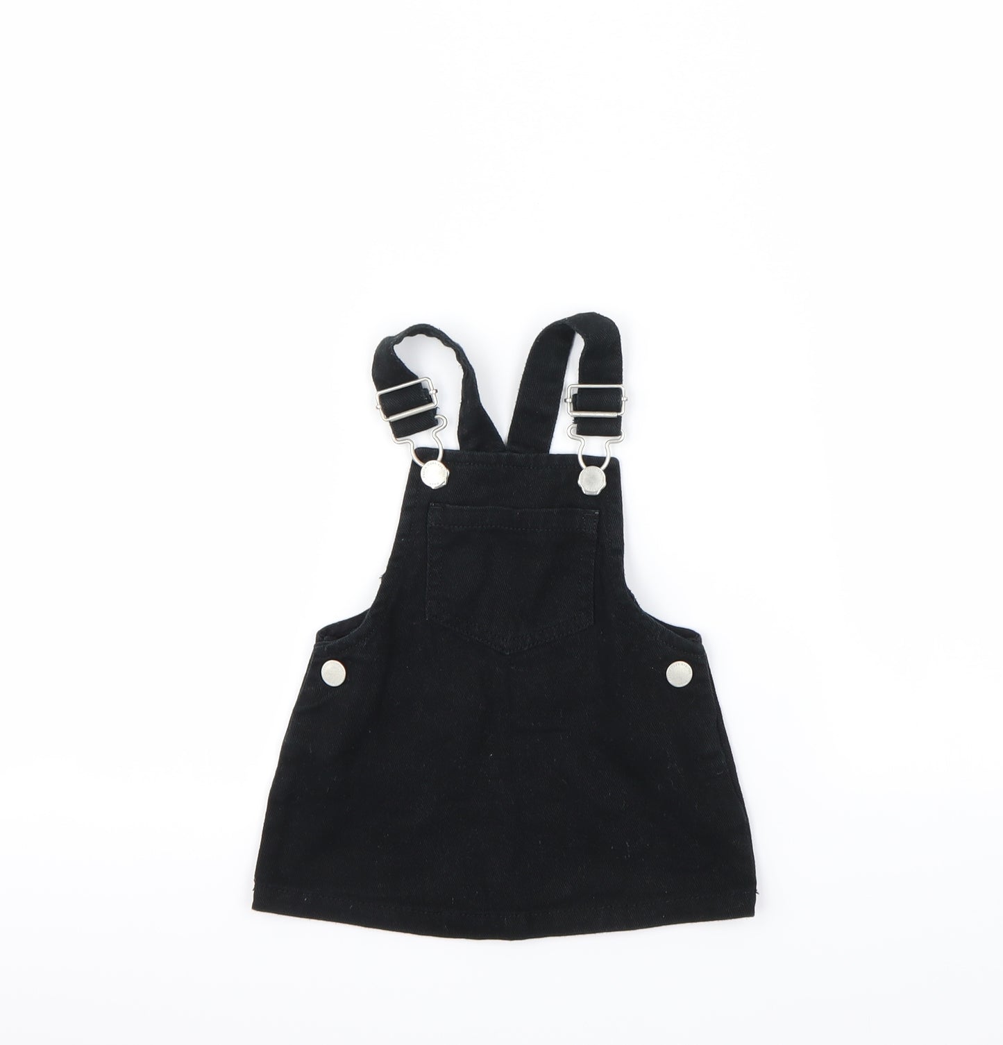 NEXT Girls Black   Pinafore/Dungaree Dress  Size 6-9 Months