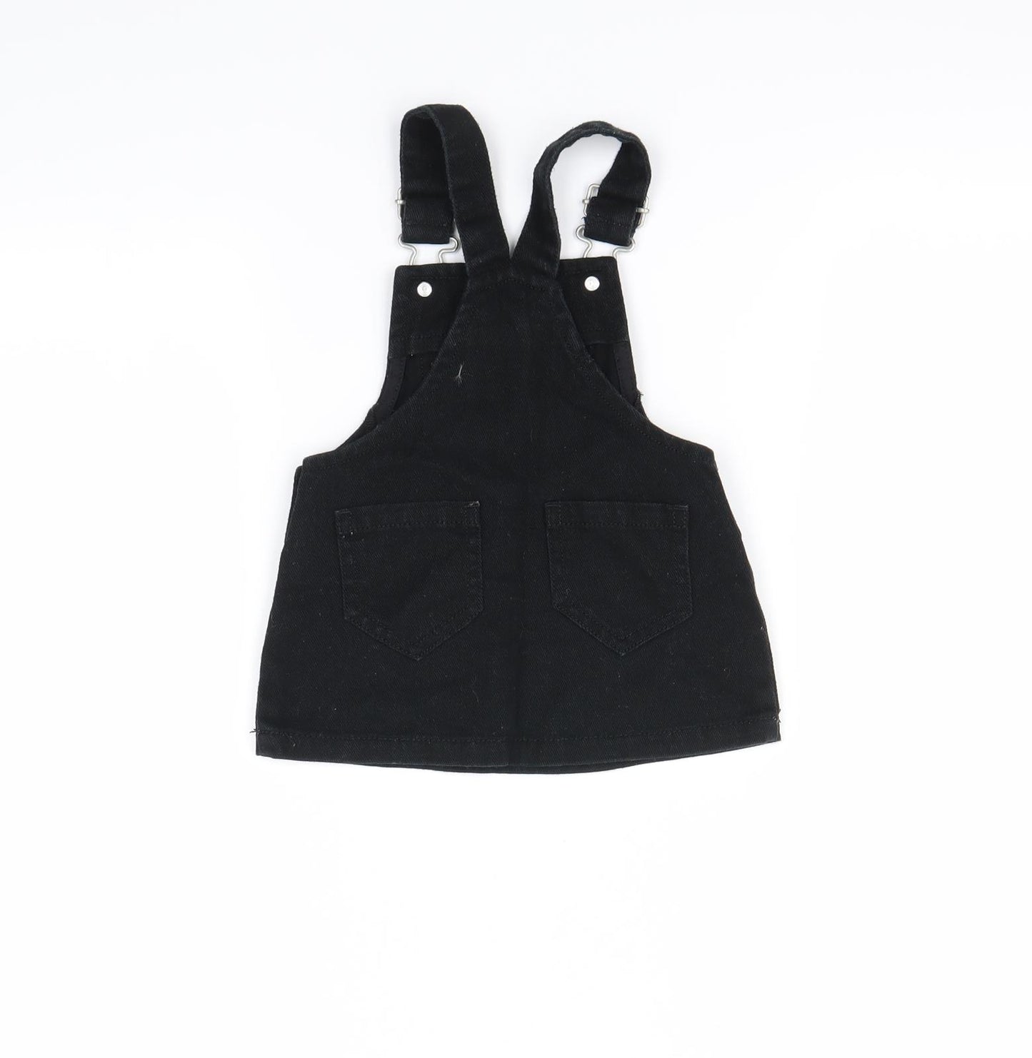 NEXT Girls Black   Pinafore/Dungaree Dress  Size 6-9 Months