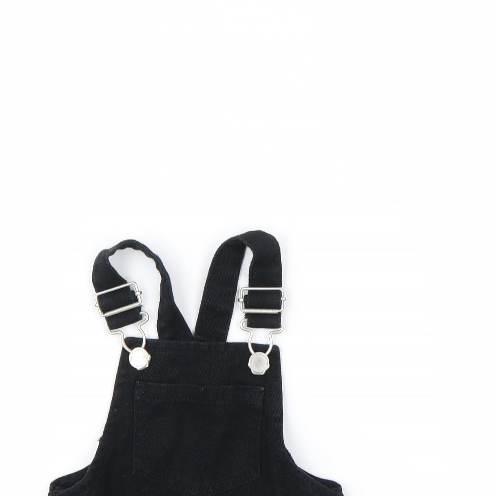NEXT Girls Black   Pinafore/Dungaree Dress  Size 6-9 Months