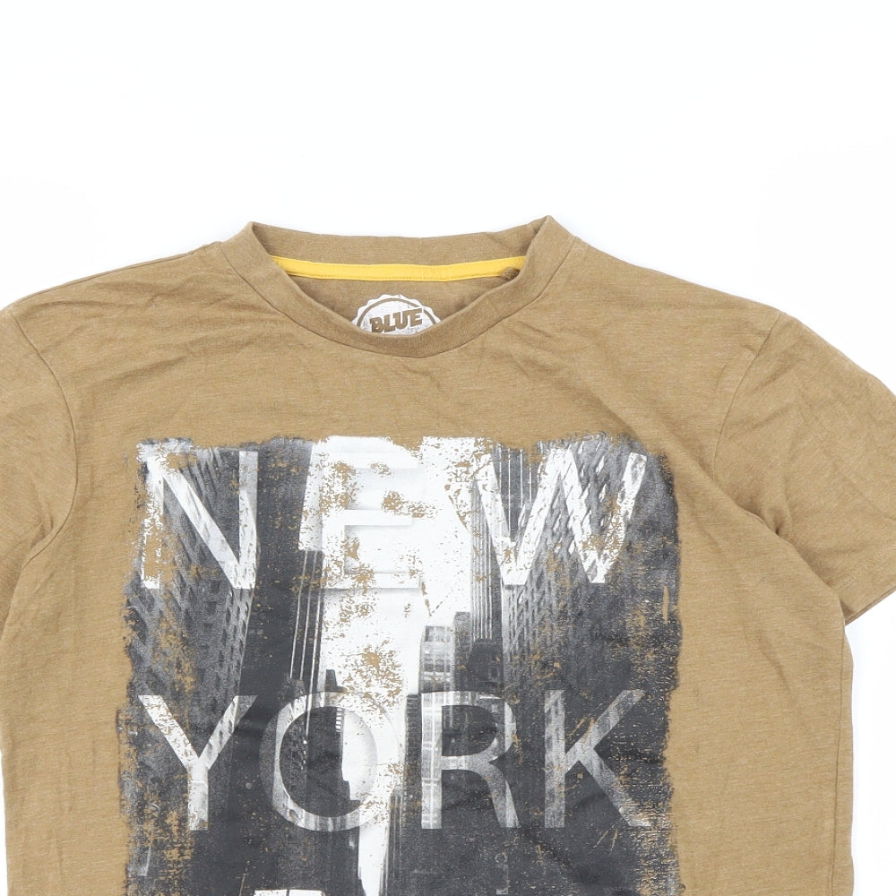 bluezoo Boys Beige   Basic T-Shirt Size 11-12 Years