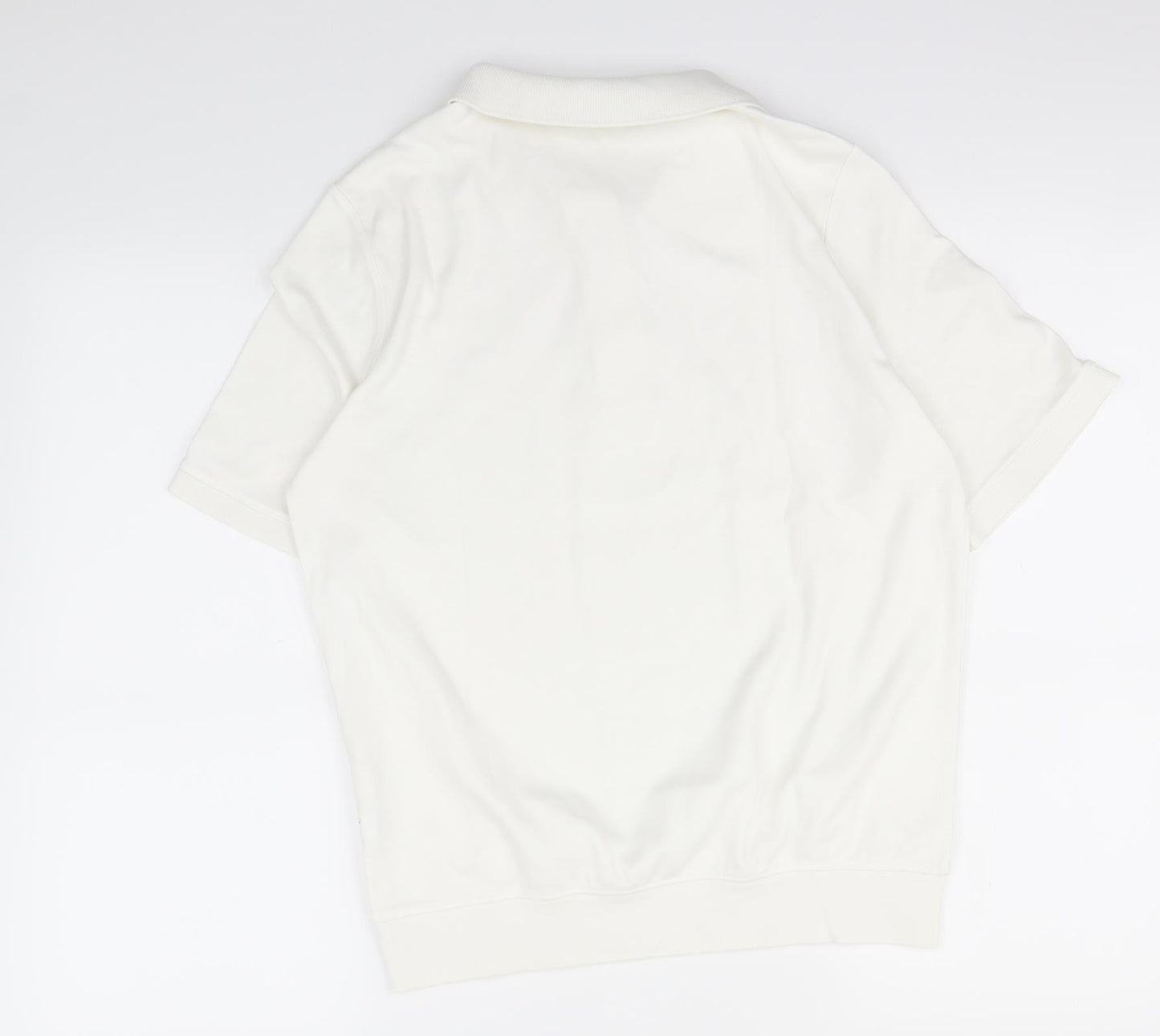 landsend Mens Ivory    Polo Size S