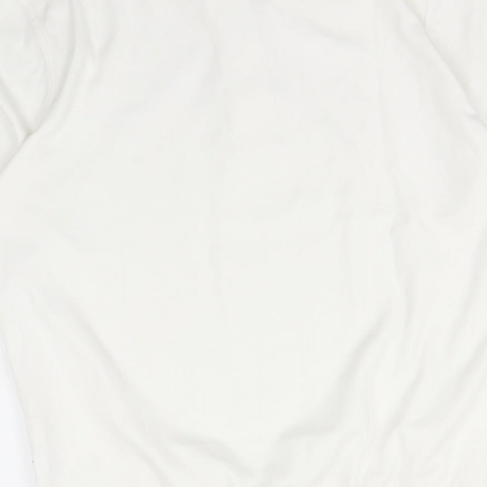 landsend Mens Ivory    Polo Size S