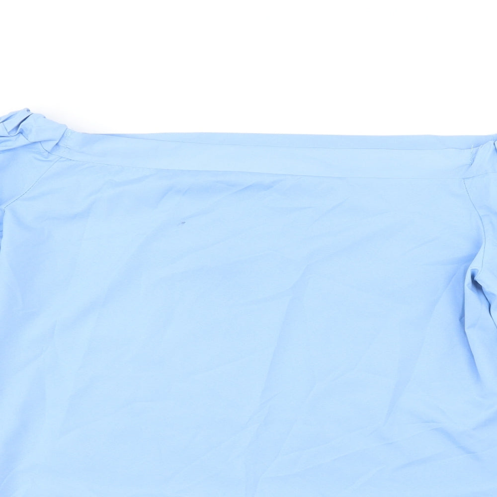 Yoins Womens Blue   Basic Blouse Size 2XL