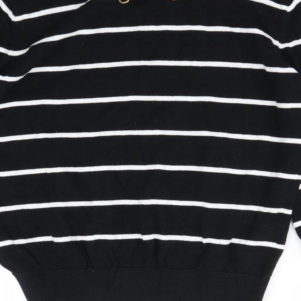 Primark Womens Black Striped  Pullover Jumper Size L