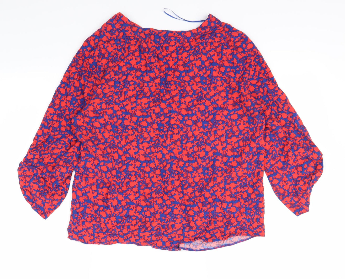 Papaya Womens Red Floral  Basic Button-Up Size 14