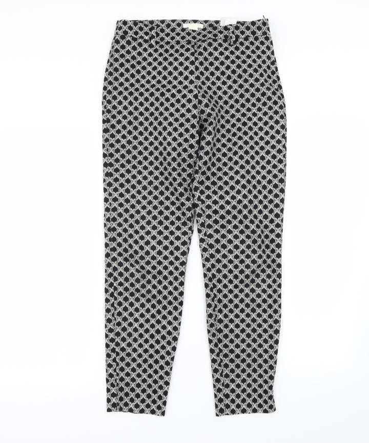 H&M Womens Black Geometric  Straight Jeans Size 6 L24 in