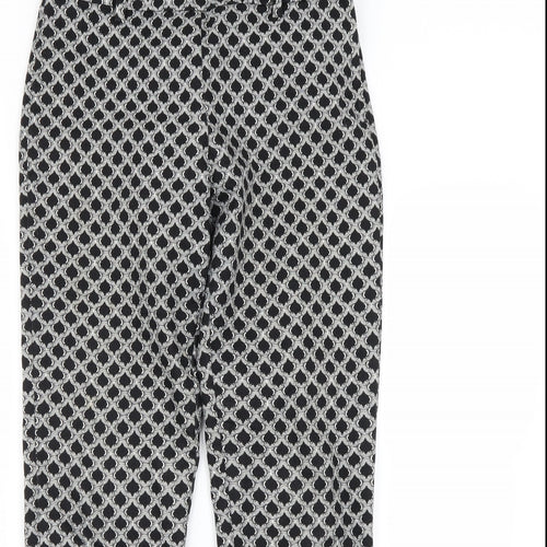 H&M Womens Black Geometric  Straight Jeans Size 6 L24 in