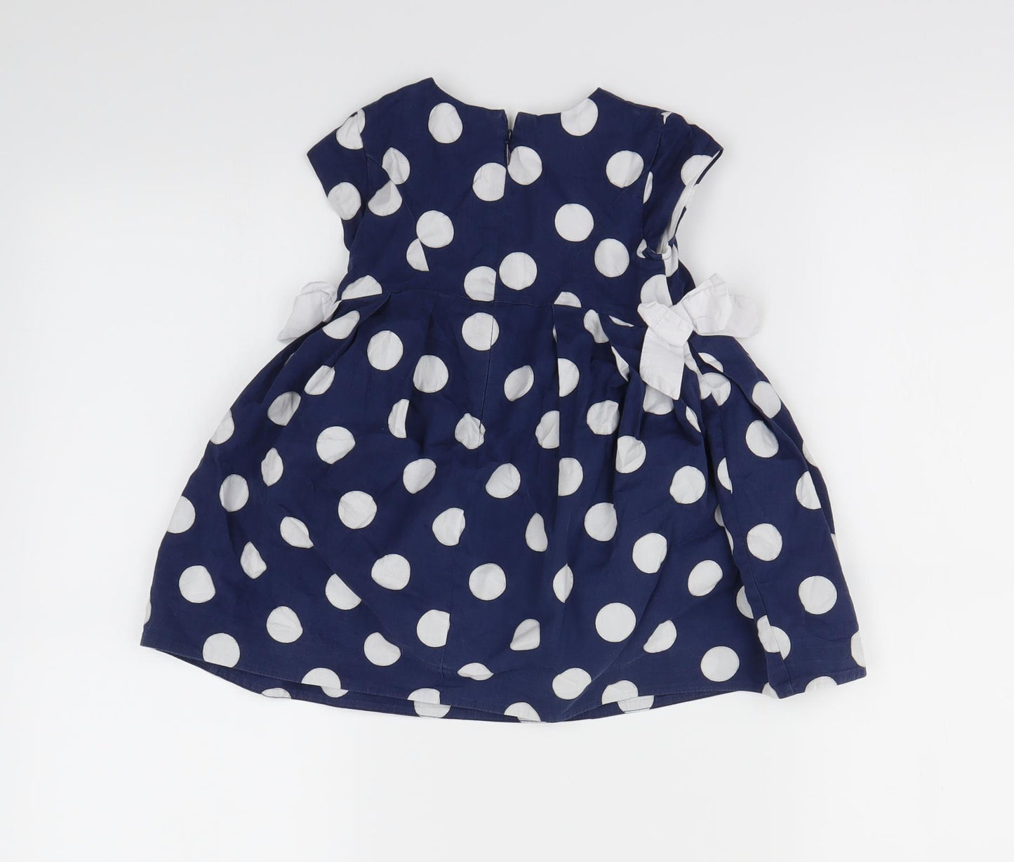 Mayoral Girls Blue Polka Dot  Fit & Flare  Size 2-3 Years