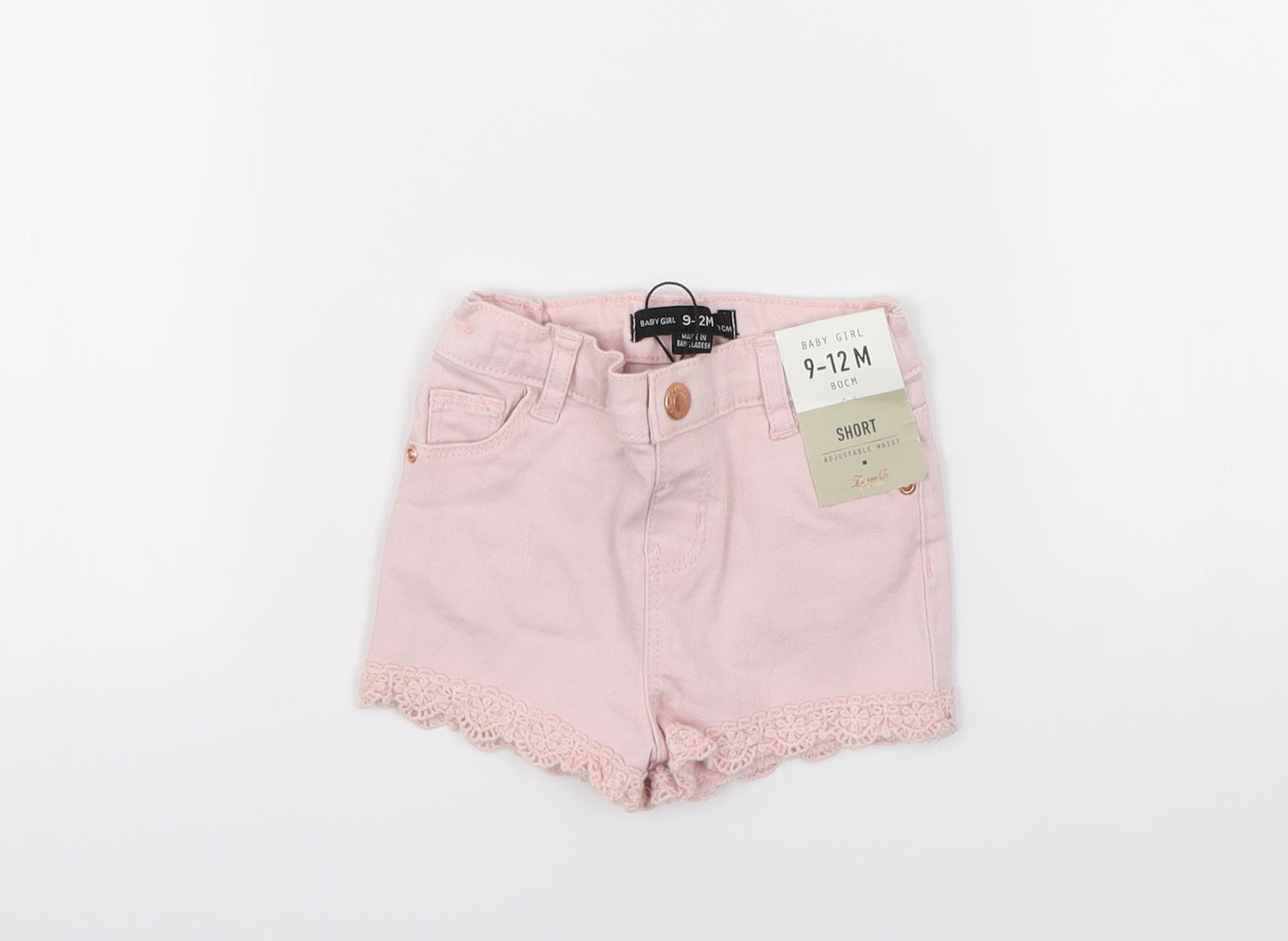 Baby girl Girls Pink   Cropped Trousers Size 9-12 Months