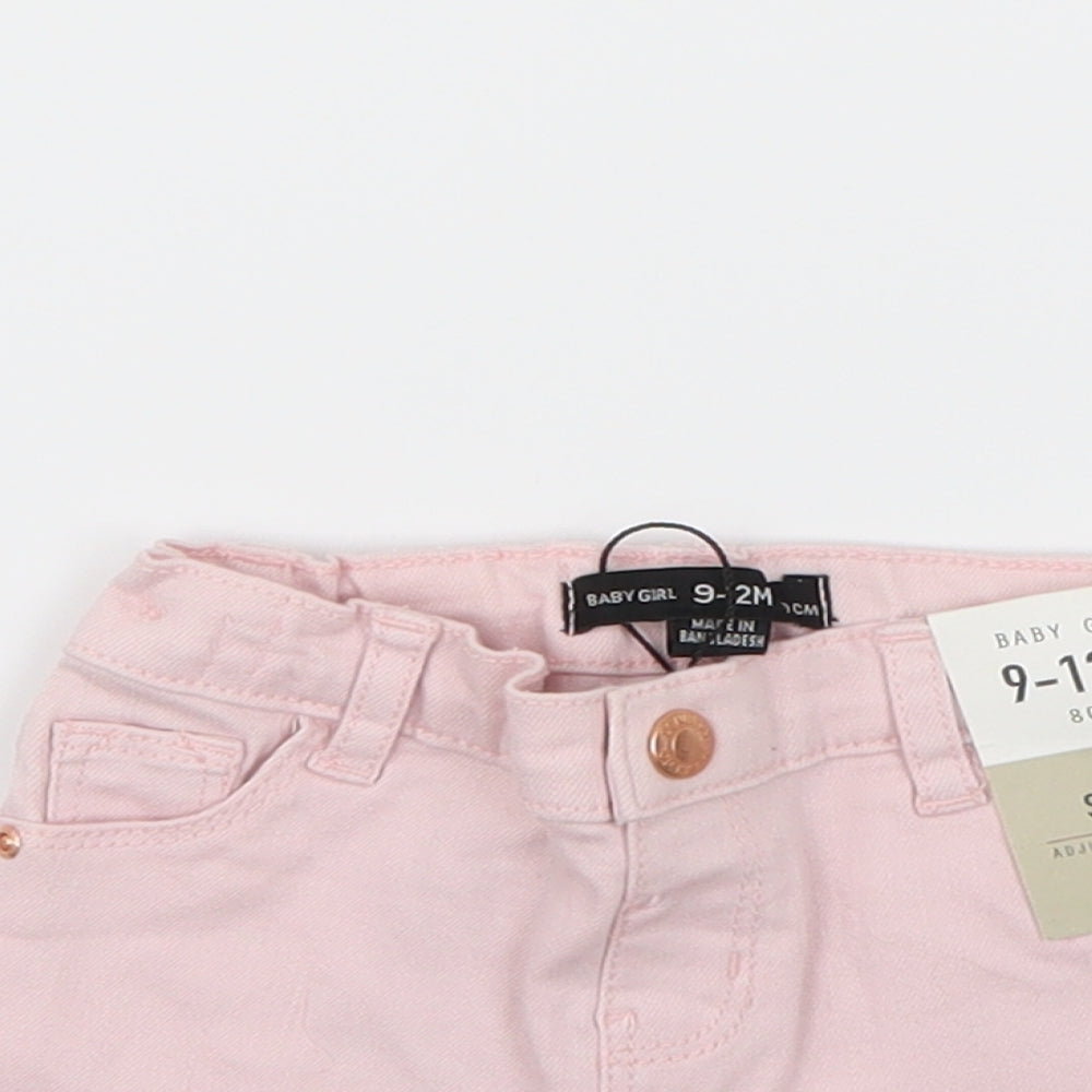 Baby girl Girls Pink   Cropped Trousers Size 9-12 Months